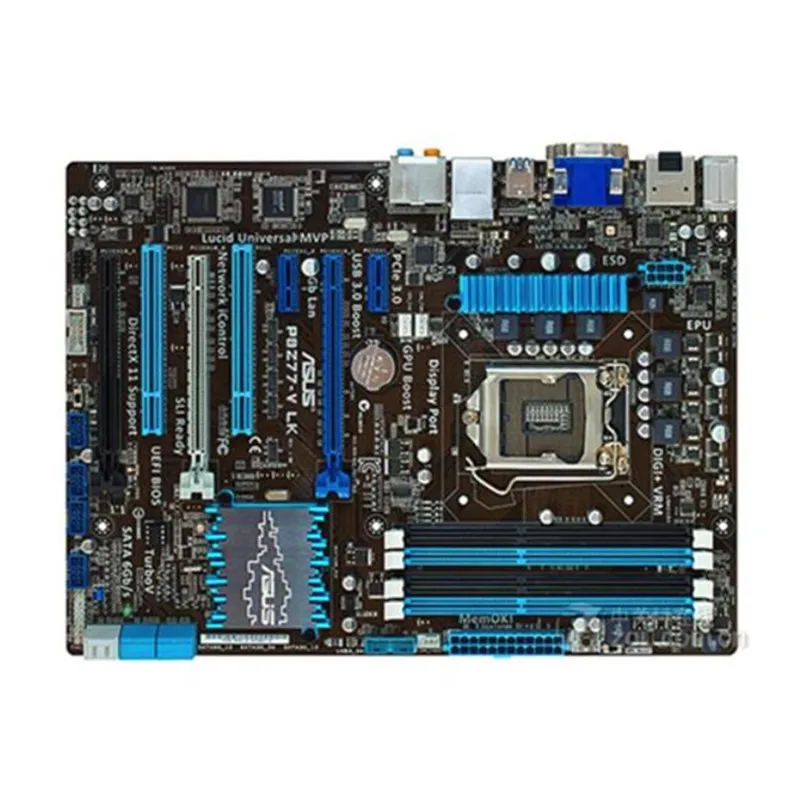 Материнская плата LGA 1155 DDR3 для компьютера ASUS P8Z77 V LK Intel Z77 материнская SATA II PCI E X16