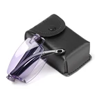 Очки для чтения без оправы с защитой от сисветильник для мужчин и женщин, квадратные складные пресбиопические очки с диоптриями + 1,0 1,5 2 2,5 4,0