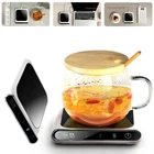 Регулируемая подставка под чашку, настольная термоподставка с USB-разъемом для молока, напитков, чая и кофе, аксессуары для дома и офиса