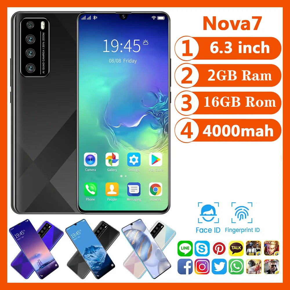 Самый дешевый смартфон CECTDIGI Nova 7 Android 9 0 2GB Оперативная память 16 Гб Встроенная 6 3
