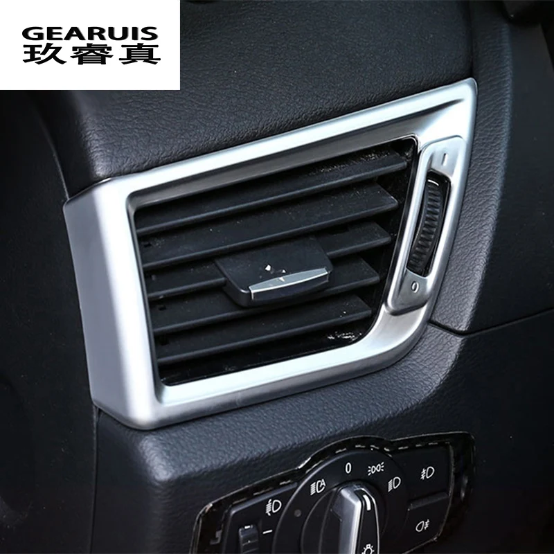 

Car Styling AC Front air Outlet Trim Frame decoration Stickers Covers For BMW X1 E84 2011-2015 Interior Auto Accessories LHD