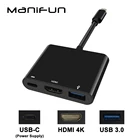 USB Type C к HDMI-совместимый адаптер USB C HDMI-совместимый кабель USB-C Jack 4K Thunderbolt 3 Hub для Apple MacBook ProAir 2018