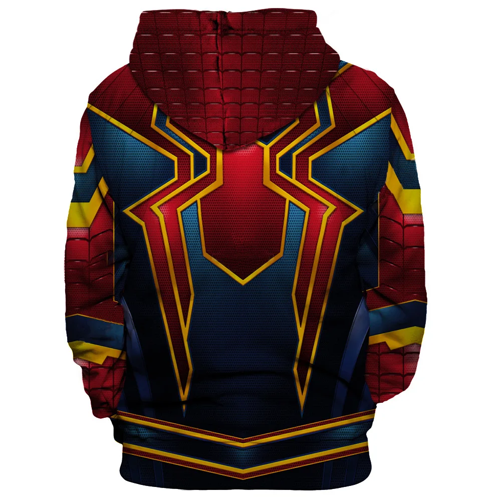 

Cosplay Tom Holland Spider Hoodies Peter Parker Costume Pullover Hoodie Man and Woman Hooded Sweatshirts Superhero Prop
