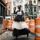 Женская фатиновая юбка-пачка, длинная трехслойная юбка на заказ