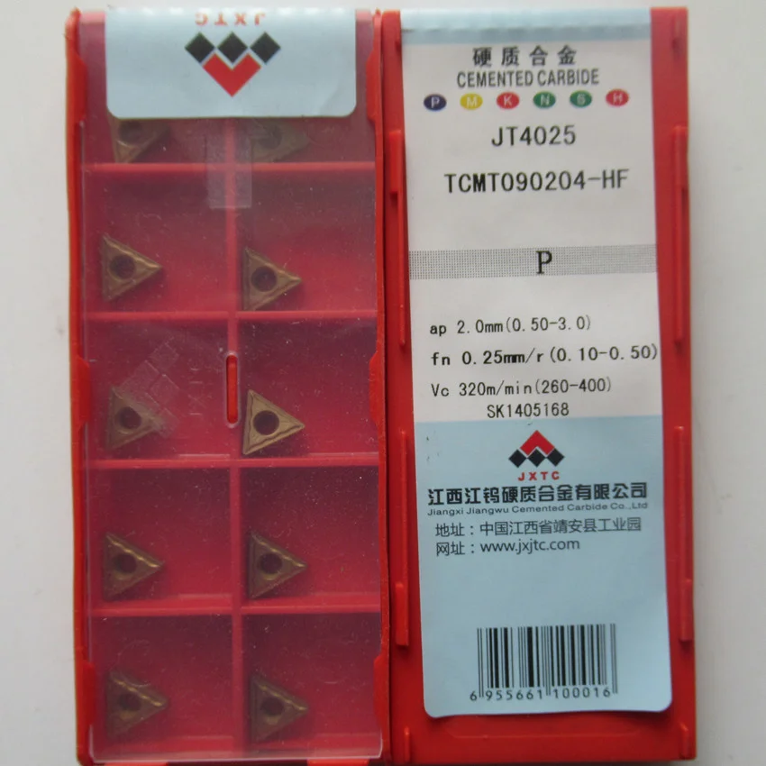 Карбидные вставки с ЧПУ JXTC TCMT090204-HF JT4025/TCMT090204-HF JT4125/TCMT090204-HM JT4025/TCMT090204-HM JT4125 10 шт./кор.