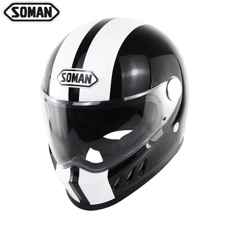 Soman Full Face Helmet Flip Up Casque Racing Cubierta De Casco Moto Ventilated Casco Patinete Casque Roof Boxer Motocycle Helmet