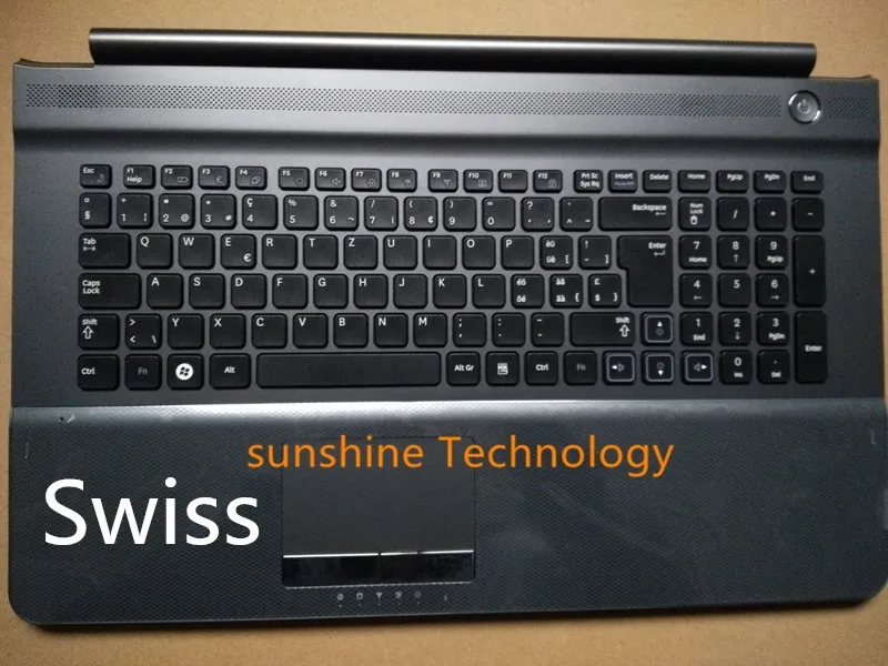 Клавиатура для ноутбука Samsung RC710 RC720 17 3 дюйма серая с подставкой рук раскладкой
