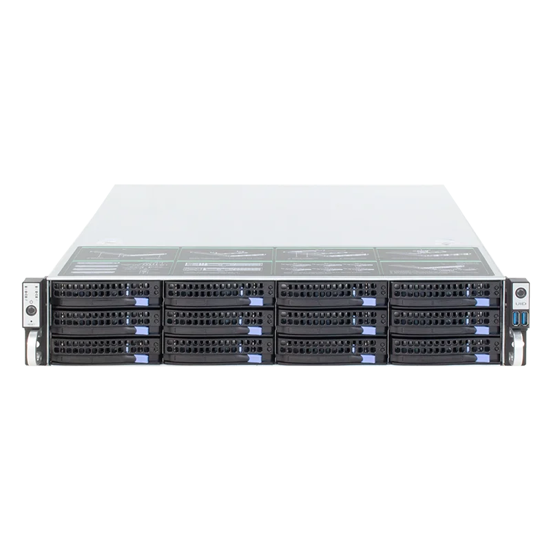 2U стойка с горячей заменой шасси 12HDD отсеки IPFS NVR чехол для сервера хранения S265 12