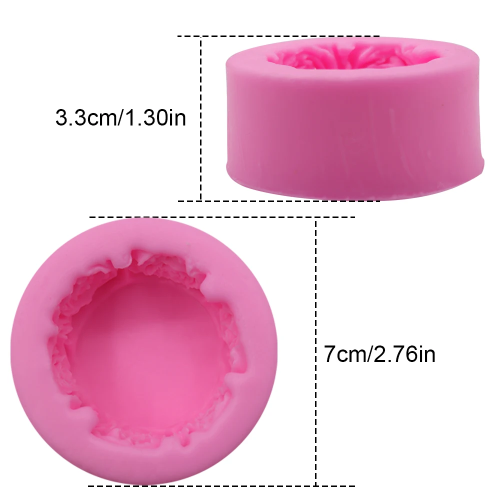 

3D Round Rose Flowers Shape Silicone Soap Mold DIY Handmade Soap Molds Soap Making Fondant Cake Candle Molds Craft Decoration