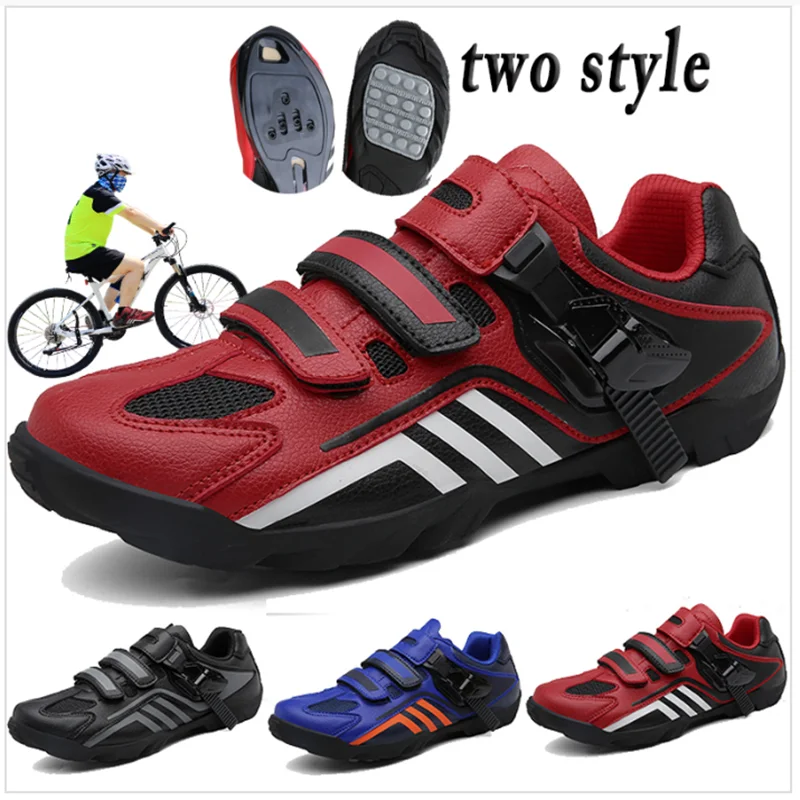 Online SIZE37-50 Sepatu Bersepeda Mtb Pria Wanita Sepeda Sepatu Balap Sepeda Gunung Sepatu Profesional Self-Locking Bernapas Bici Cors