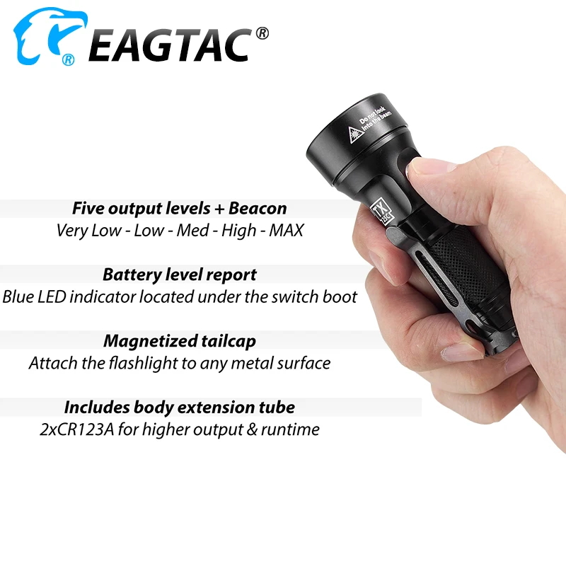 EAGTAC TX25C ультракомпактный фонарик для повседневного использования 1177 люмен на