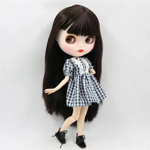 ICY DBS Blythe кукла 1/6 bjd шарнирное тело короткие каштановые волосы матовое лицо 30 см игрушка для девочек подарок аниме