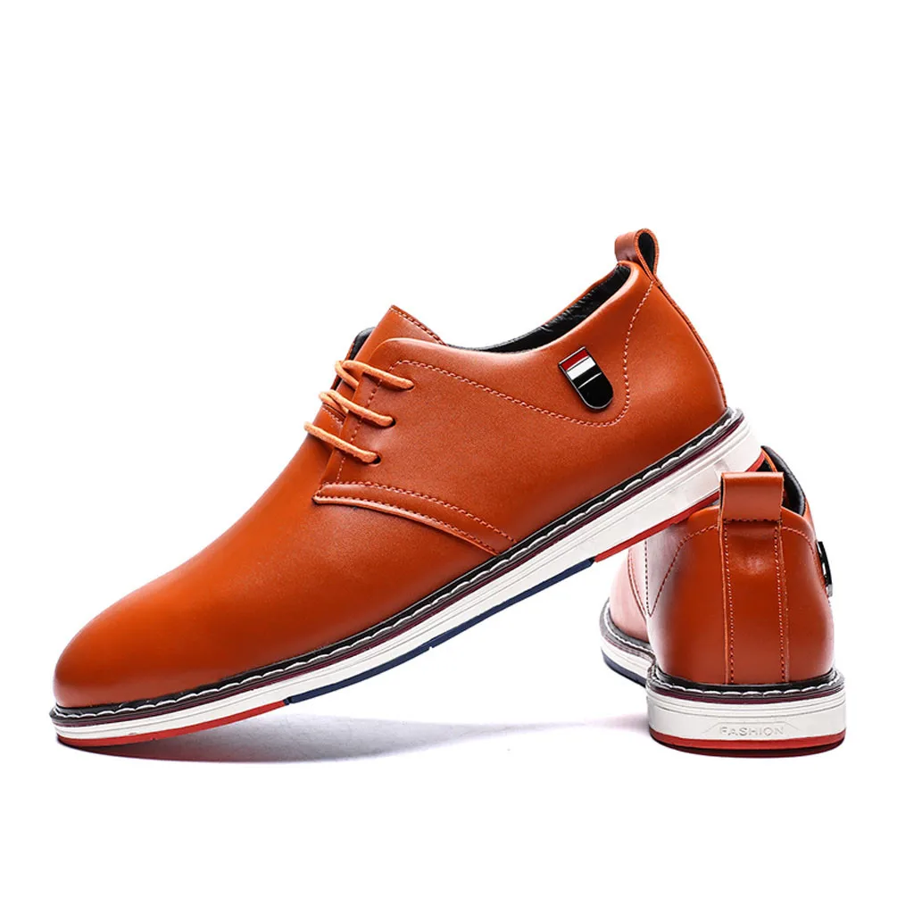 

Luxury Men Leather Shoes Plus Size Dress Shoes Business Black Flats Lace-up Oxfords Comfortable Footwear Sapato Social Masculino