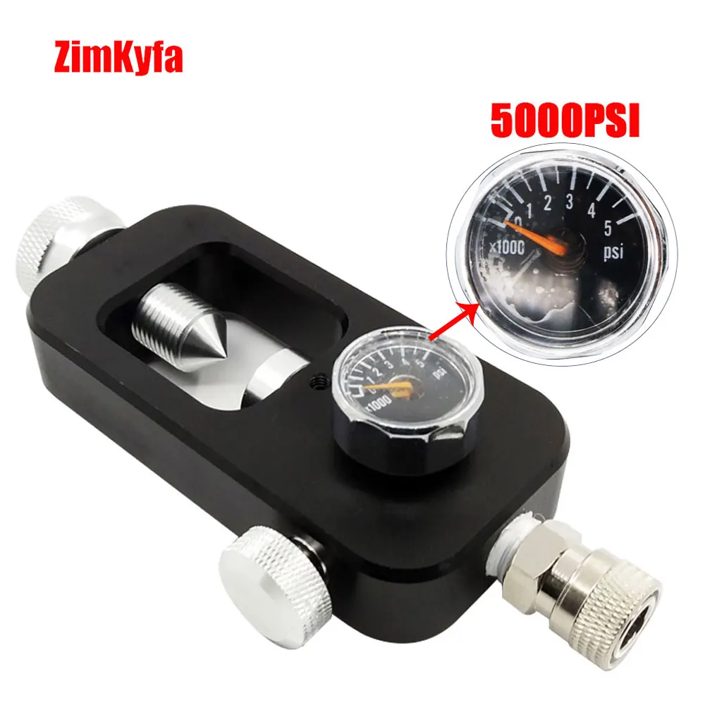 

Paintball PCP to Scuba Yoke K-Valve Tank Refill Adapter Adaptor HPA Fill Station Rated for 300bar/4500psi