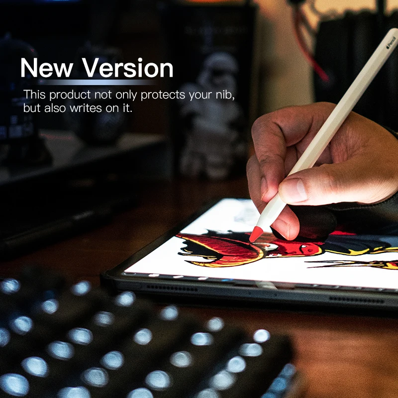 8 шт. силиконовый чехол-перо цветной чехол-карандаш для планшета 1-й 2-й стилус