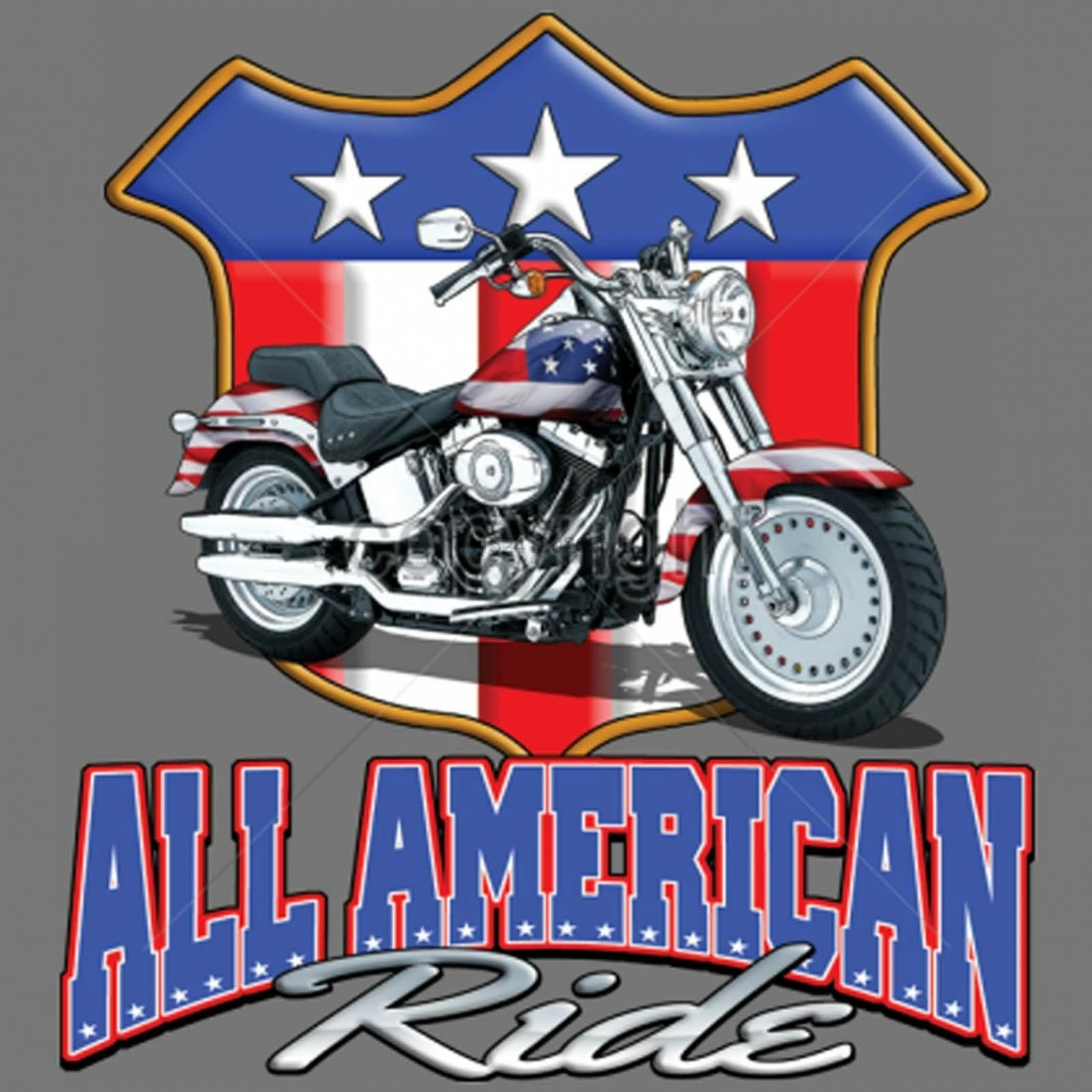 

American Biker T Shirt Ride USA Road Trip Motorcycle Small to 6XL