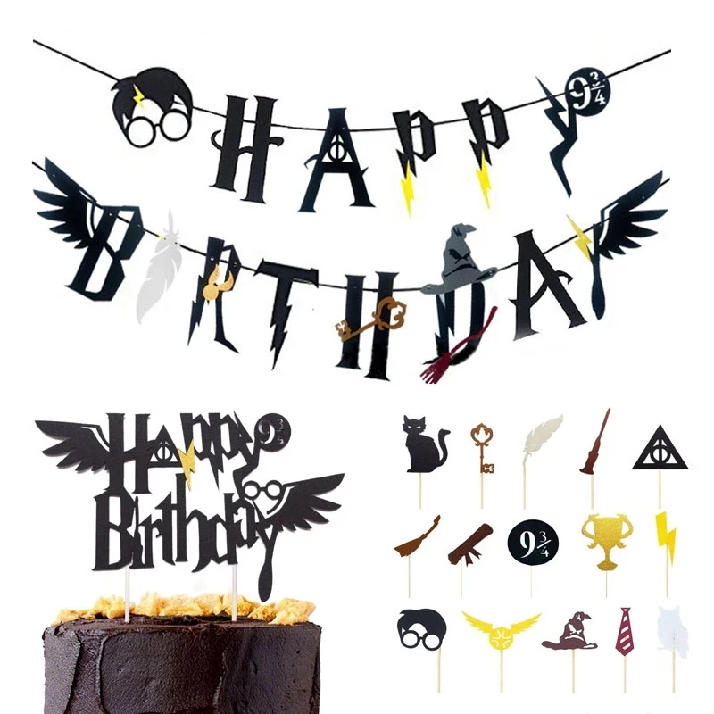 

Happy Birthday Decoration Happy Birthday Banner Balloons Flag Bunting First Birthday Decor Boy Girl Baby Shower Supplies