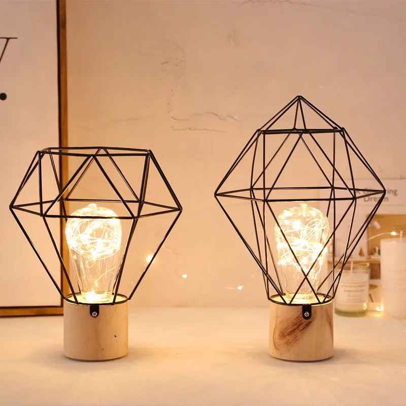 

Nordic modern INS minimalist copper wire iron lamp decoration bedroom girl heart background gift decoration table lamp ZM1205
