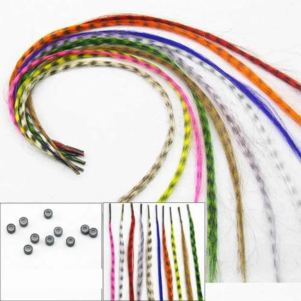 Длинные Синтетические перышки для наращивания 10 шт./лот 16 дюймов разноцветные