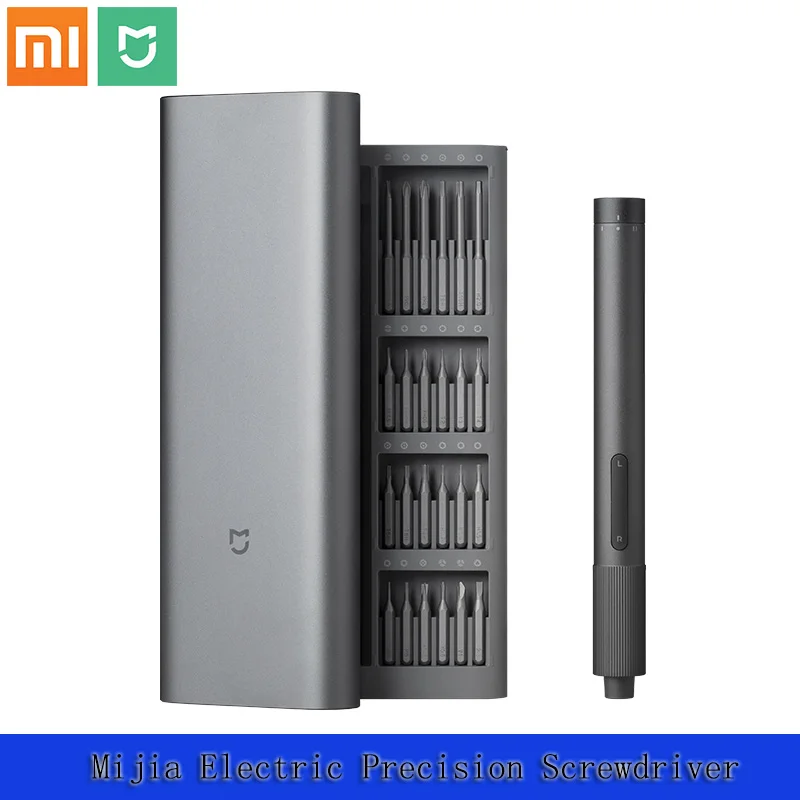 

Xiaomi Mijia Electrical Precision Screwdriver Kit Metal Gear Box Strong Magneto Magnetic Aluminum Case Box 24 S2 Type-C Charging