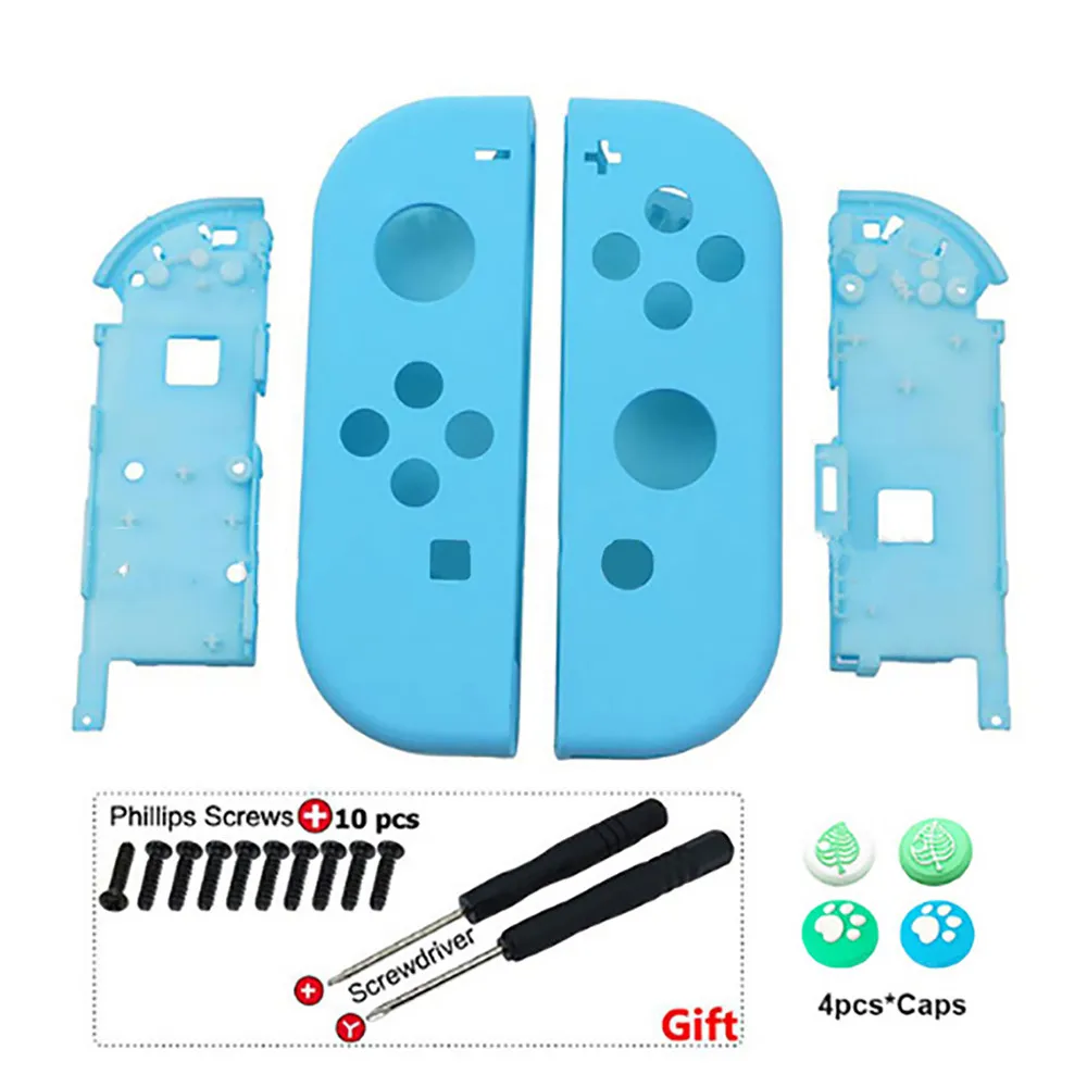 

Replacement Housing Shell For Nintend Switch NS Joy-Con Controller with Animal Forest Joystick Thumb Grip Caps Handle Screws