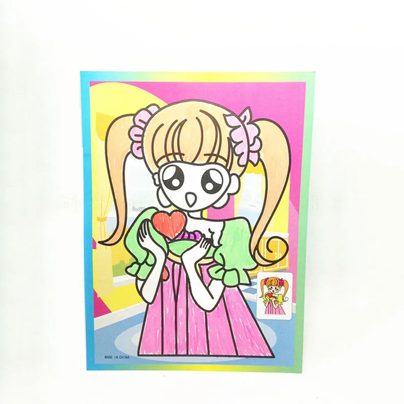 5 шт. 13*9 8 см два в одном Волшебная цветная бумага для скретч Арта Раскрашивание