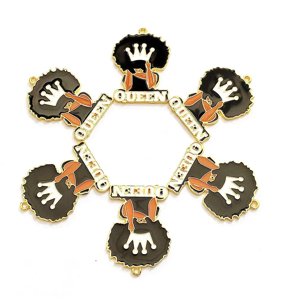 

10pcs Girl Face Crown Queen Charms Set 0001