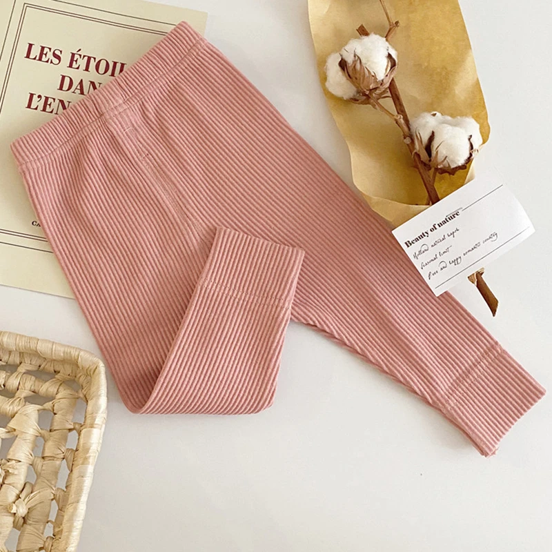 

New Autumn Cotton Baby Pantyhose Children Pants Girls Ankle-length Flexible Warmer Leggings Baby Girl Stripe Leggings