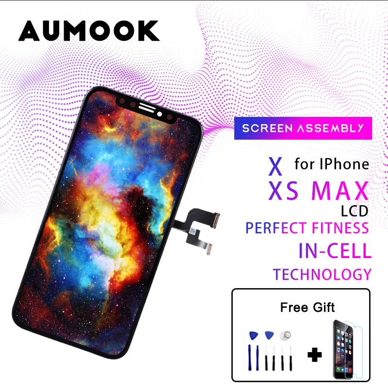 Сенсорный ЖК дисплей AUMOOK для IPhone X с технологией In cell сенсорный экран XS MAX замена в