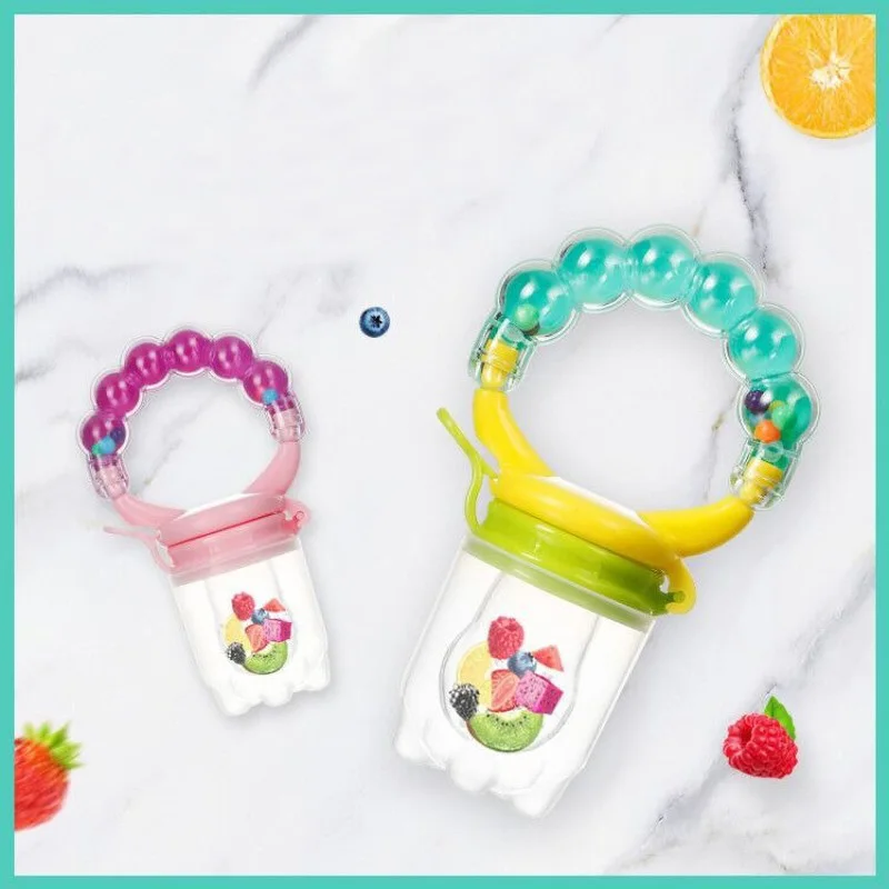 

Baby Silicone Nipple Fruit Vegetable Rattle Bite Happy Bell Pacifier for Infant Cute Feeding Safe Supplies Baby Pacifier Bottles