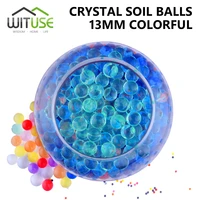 6000pcs 13mm crystal beads gel ball polymer hydrogel soil potted multicolor beads growth magic jelly wedding flower plant