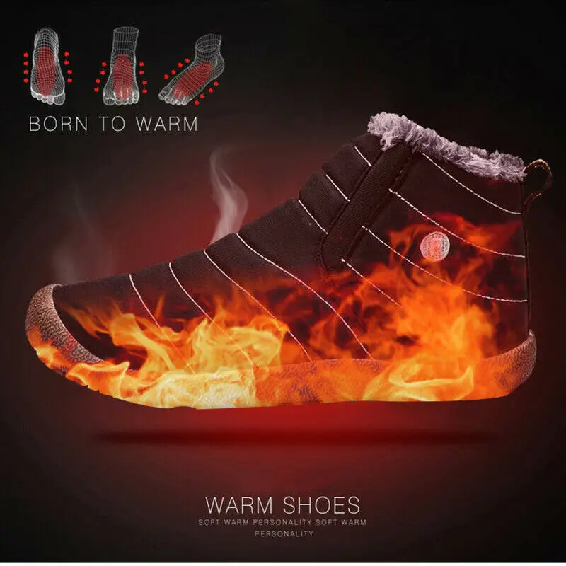 Мужские и женские уличные теплые бархатные ботинки Comfot с высоким верхом