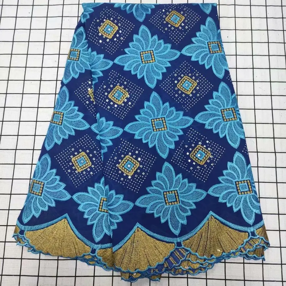 

Latest African Cotton Lace Fabrics Embroidery Swiss Voile Cloth For Sewing Clothes TYC20 (5Yards/Lot)