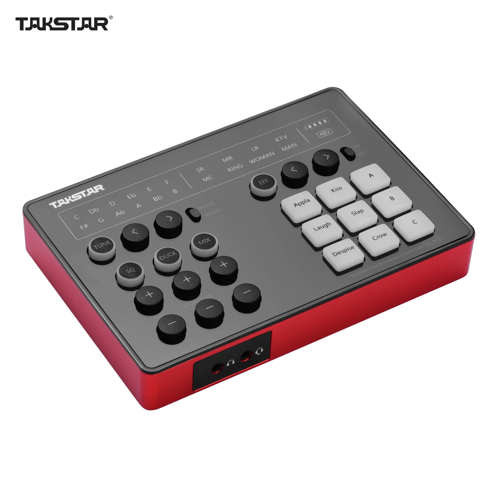 

TAKSTAR SC-M1 Portable Live Broadcast Sound Card with DSP for Phone Tablet Computer for Live Streaming Karaoke Recording