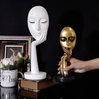 Креативная Статуэтка из смолы с изображением лица для женщин, статуэтка абстрактного искусства, настольные украшения, украшение для дома, скульптура для гостиной