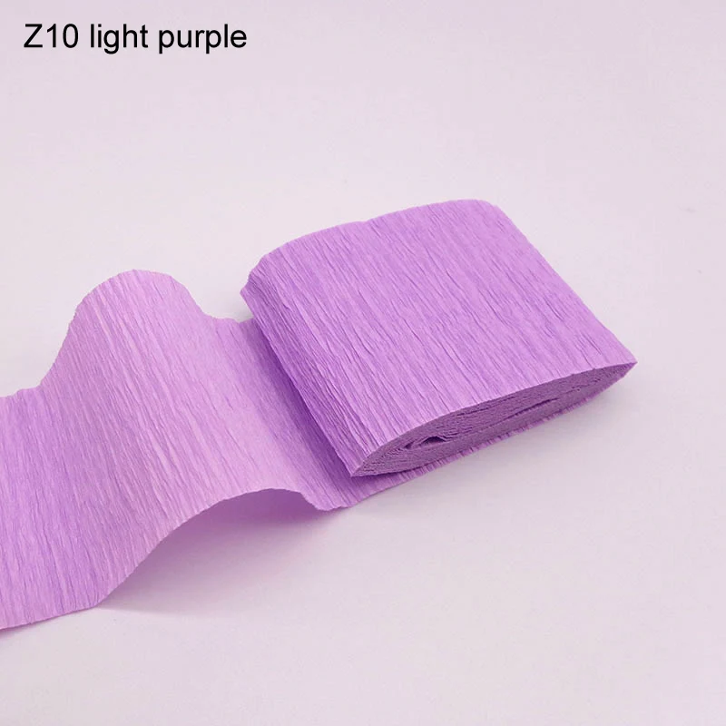 Z10 light purple Декорации 5 см x 250 см баннеры конфетти растяжки DIY Бумажная гирлянда крепированная бумага Свадьба День Рождения Вечеринка фотографии фоны - Цвет: Z10 light purple