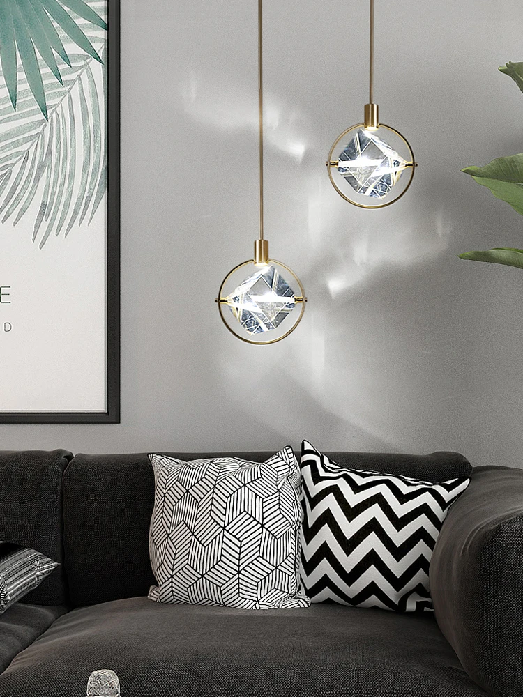 

Modern LED Crystal Chandelier kitchen bar Pendant lamps Bedroom bedside decor lighting Dining room Hanging lights