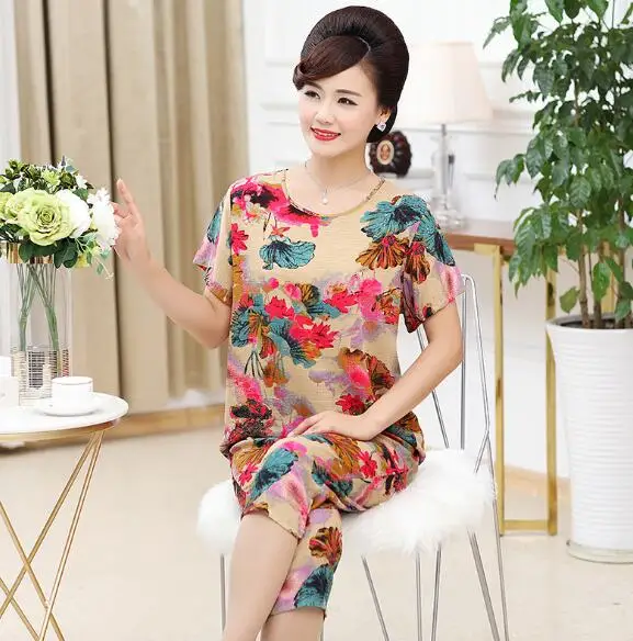 Новинка хлопковая льняная Пижама женский летний пижамный комплект Женская