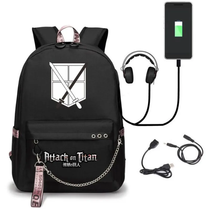 japanese anime attack on titan school bags peripherals shingeki no kyojin wings of freedom backpack free global shipping