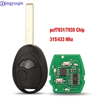 jingyuqin 315433 mhz 2 buttons remote key fob controller for bmw mini cooper r50 r53 transponder chip pcf79317935