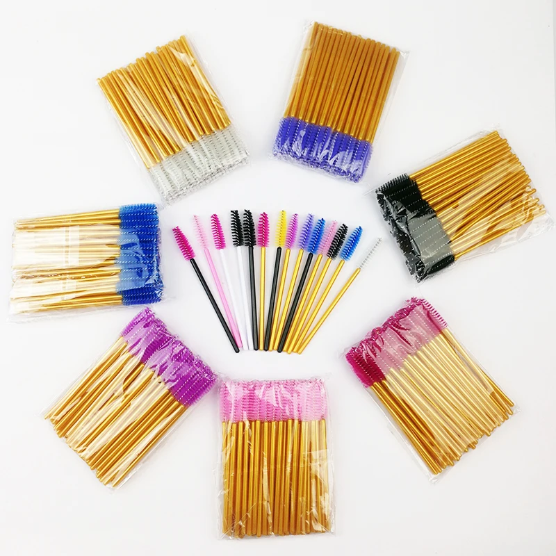 50 шт Наращивание ресниц одноразовая бровь кисть аппликатор для туши ресницы