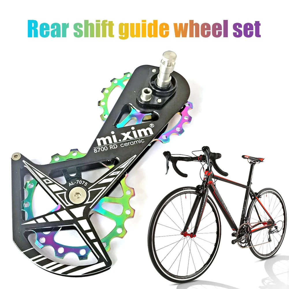 

Mi Xim Road Bike Aluminum Alloy Rear Derailleurs Ceramic Bearing Bicycle Rear Derailleur Pulley Guide Wheel Cycling Accessories