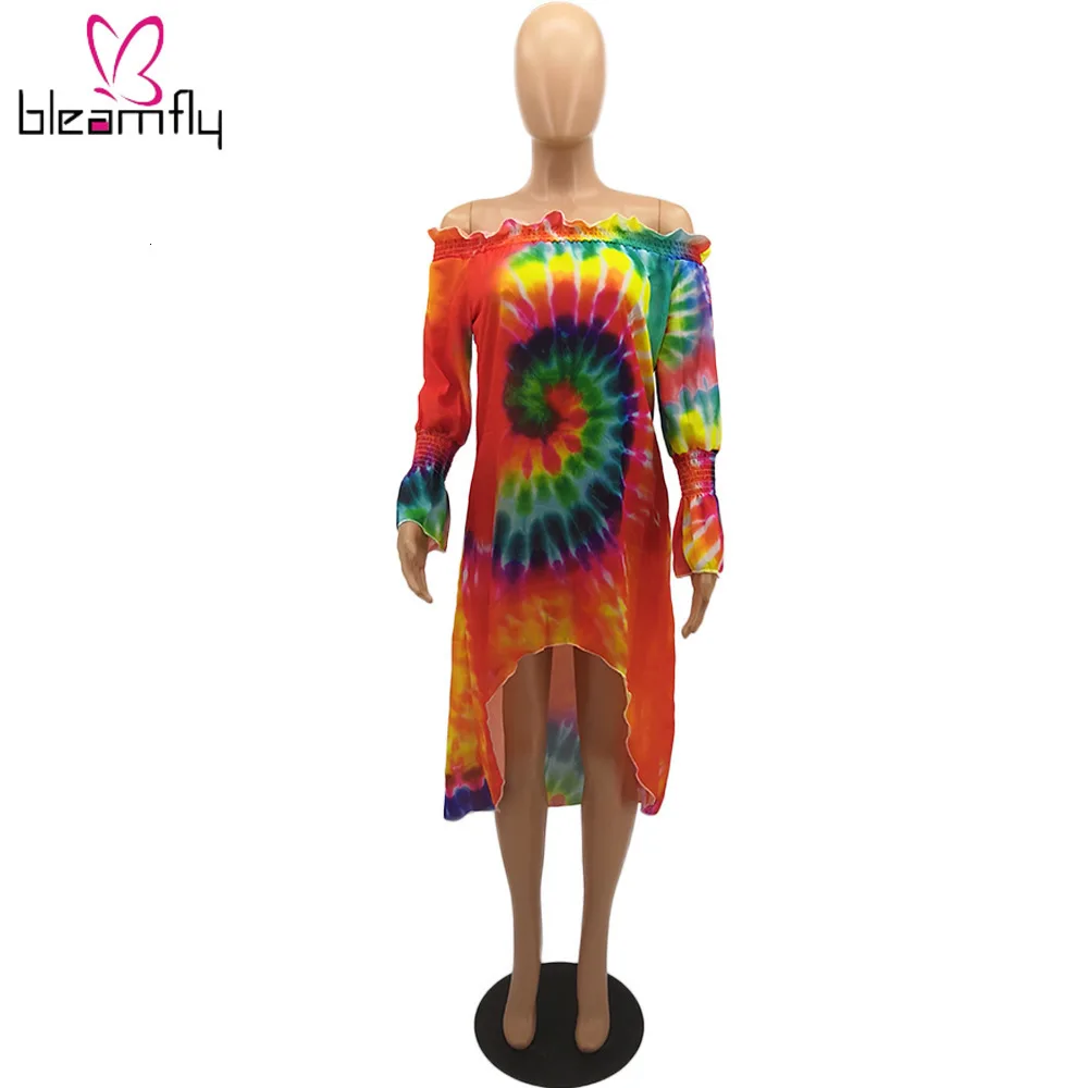 Новинка 2019 женское осеннее шифоновое платье с открытыми плечами и длинным