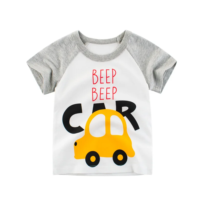 

Summer Short Sleeve Soft Cotton T-shirt High Quality New Fashion Children's Clothing Baby Carton Pattern Tops Girl Boy 3pieces