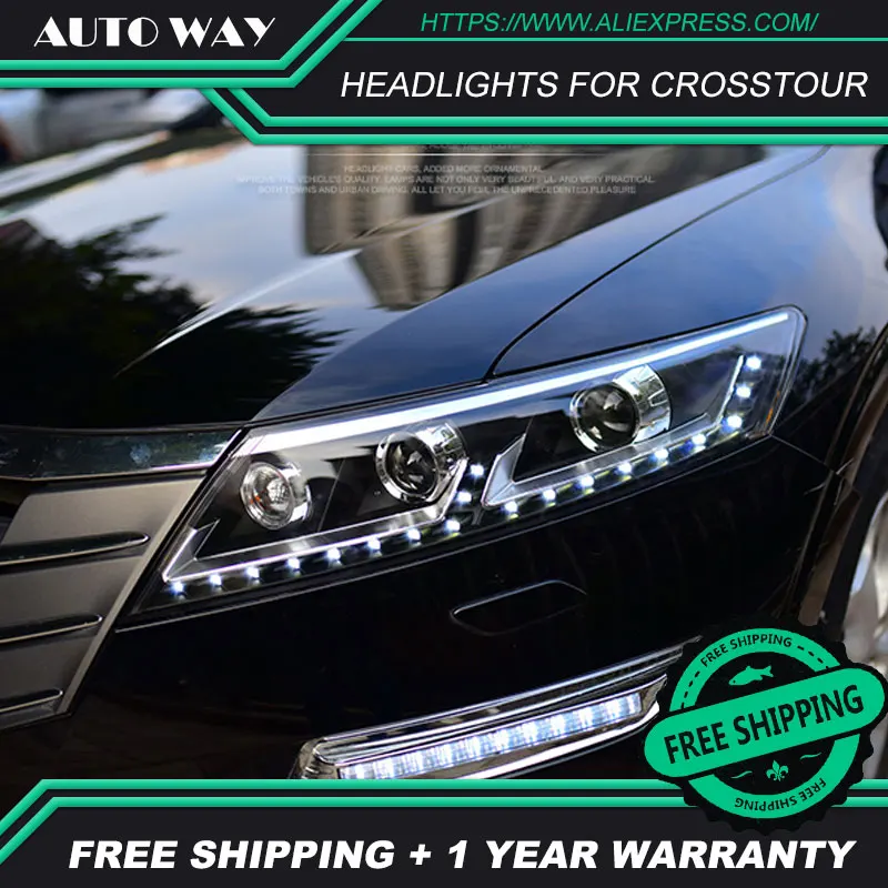 Автомобильный Стайлинг светодиодный HID Rio светодиодный чехол для фары для Honda Crosstour 2011 2012 Биксеноновые линзы ближнего света