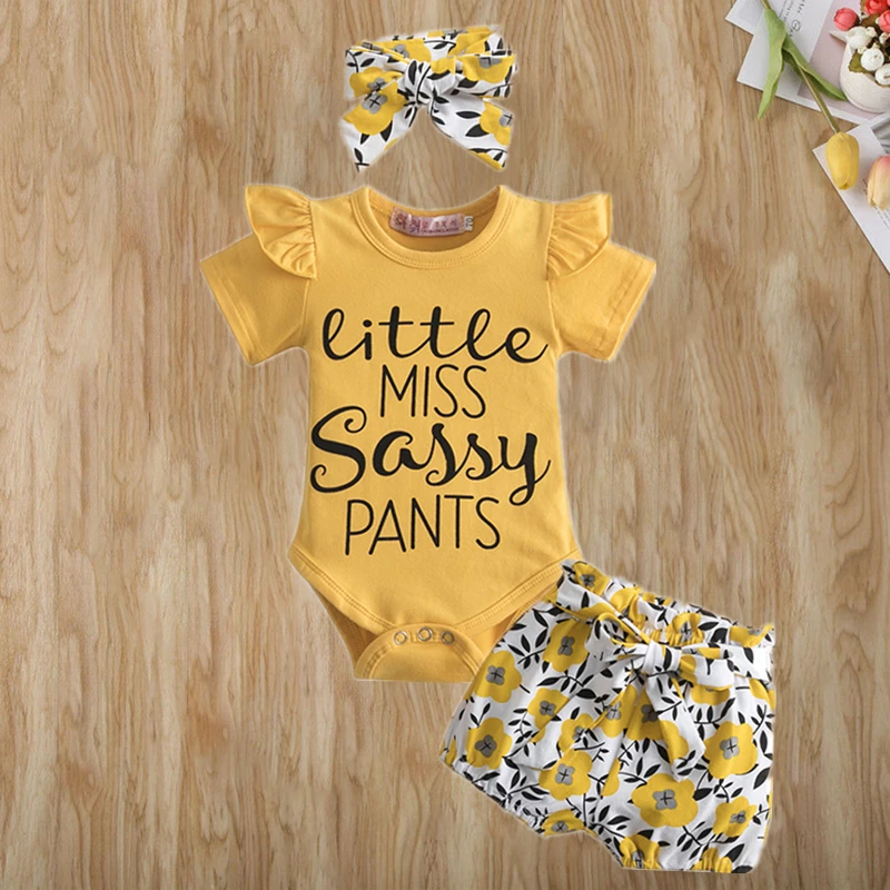 Комплект одежды для новорожденных топы с короткими рукавами и принтом маленьких