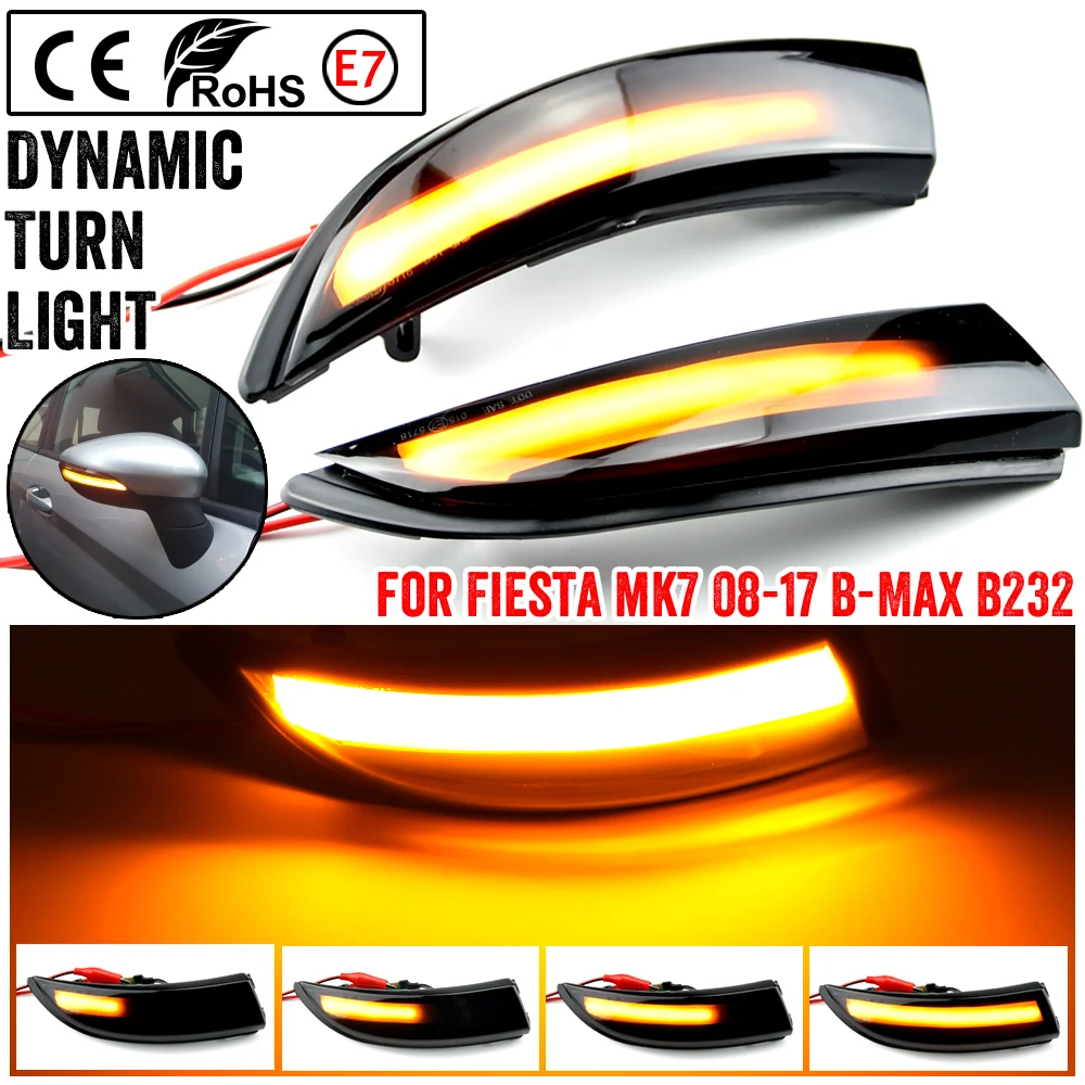 Luces LED dinámicas de señal de giro, 2 piezas, para Ford Fiesta b-max 2008-2017