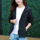 Женская тонкая куртка на молнии, легкая воздухопроницаемая куртка с капюшоном, повседневная спортивная куртка, лето-осень 2021