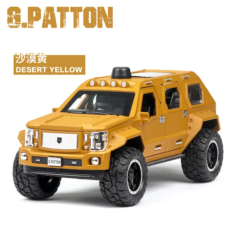 Литая 1:24, G-PATTON, колесница, модель автомобиля, металлический сплав, автомобиль, моделирование, оттягивание, автомобили, игрушки для детей, подарки для детей - Цвет: Цвет: желтый
