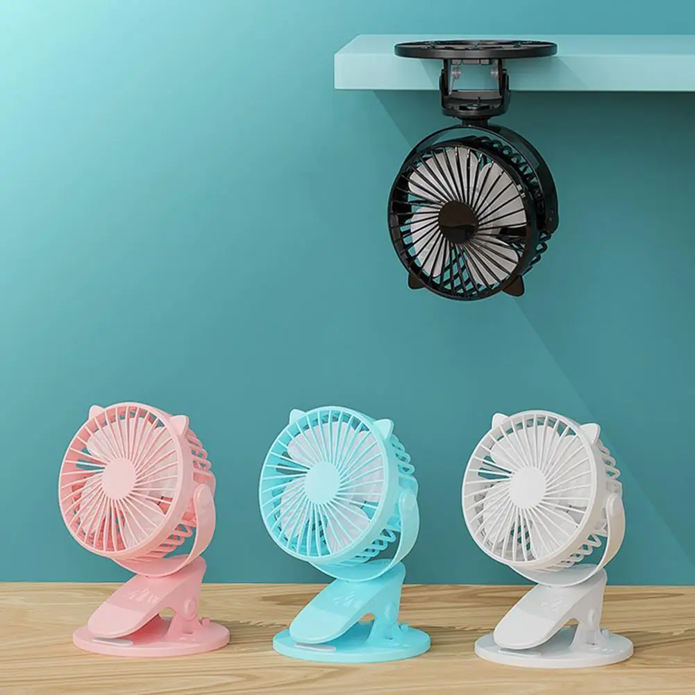 

New Hot Sale USB Rechargeable Clip Desktop/Table Fan Mini Portable Clamp Fan 360degree Rotating Ventilator With Air Cooler Fan